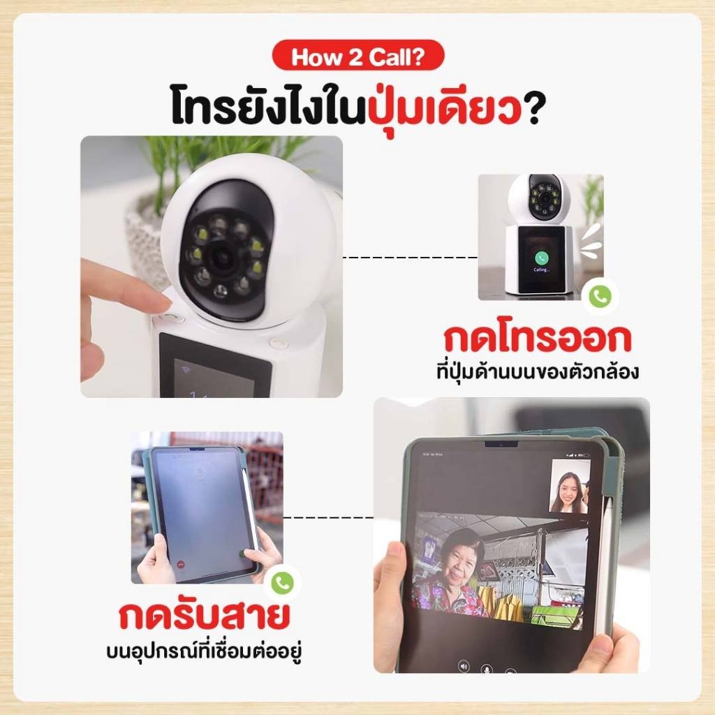 [6xx.- หลังใช้โค้ด] Aston IP 2 Call กล้องวงจรปิด วิดีโอคอล เชื่อมต่อ WIFI โทรคุยได้ไม่เสียตังค์ ภาพสี 24 ชั่วโมง