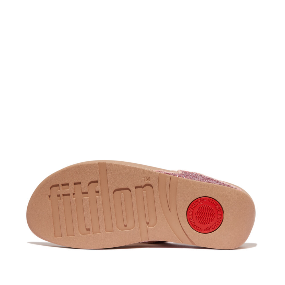 FITFLOP LULU GLITTER รองเท้าแตะแบบหูหนีบผู้หญิง รุ่น X03-B50 สี METALLIC SOFT BLUSH
