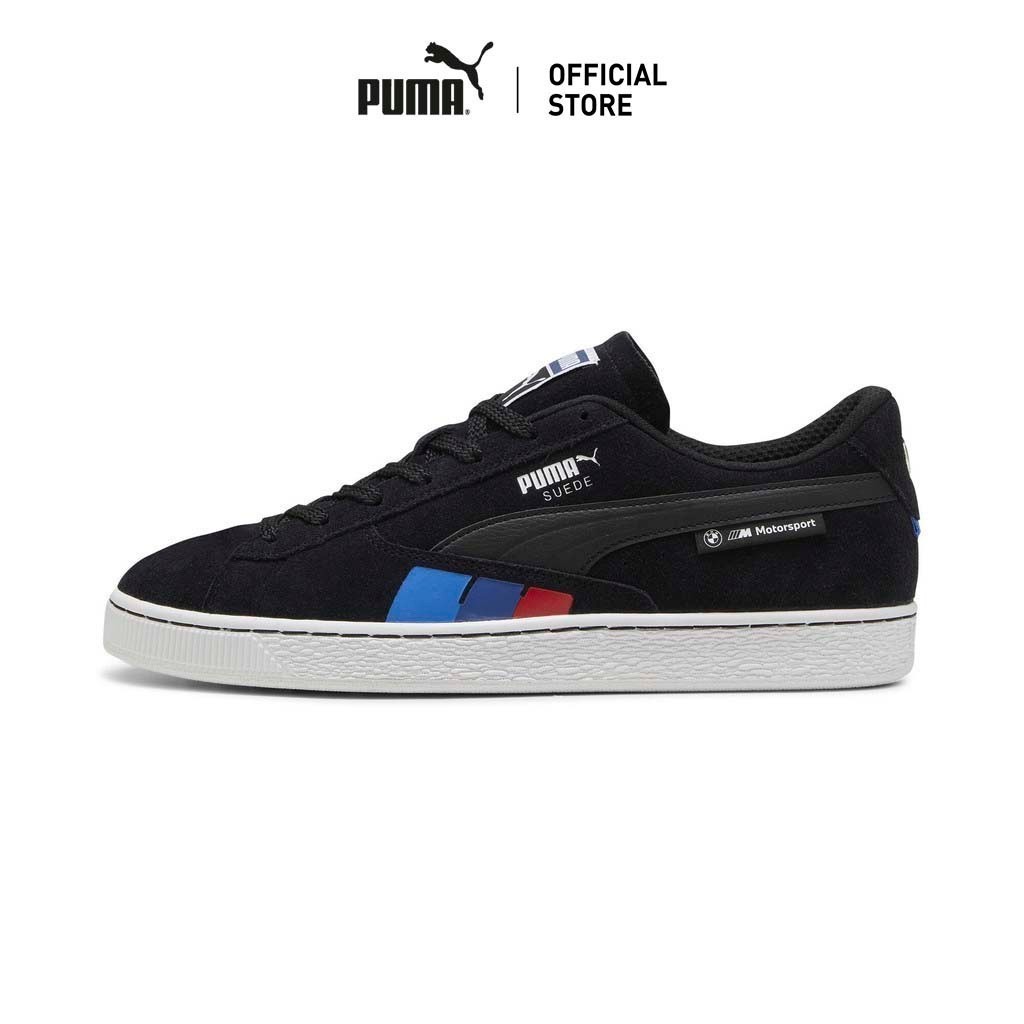 PUMA AUTO - รองเท้าผ้าใบยูนิเซ็กซ์ BMW M Motorsport Suede สีดำ  30834501