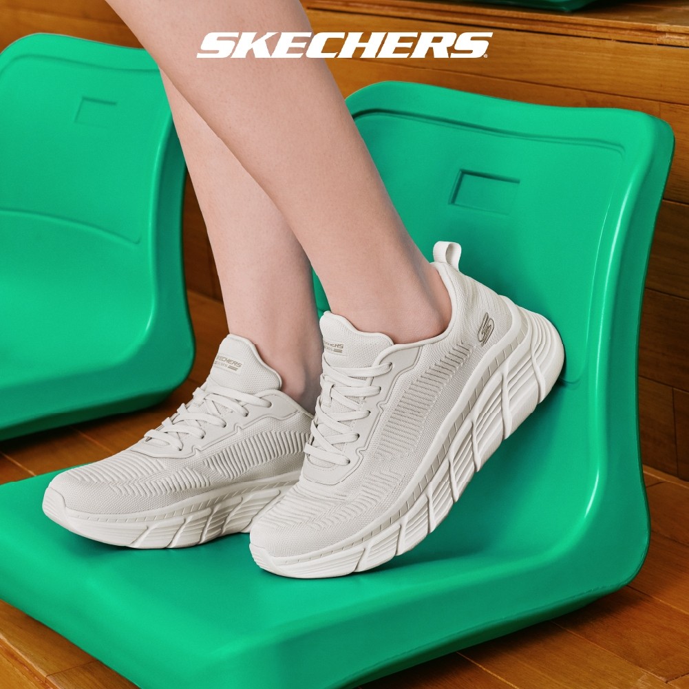 Skechers สเก็ตเชอร์ส รองเท้าลำลองผู้หญิง Women BOBS Sport B Flex Hi Flying Hi Casual Shoes - 117385-OFWT Memory Foam