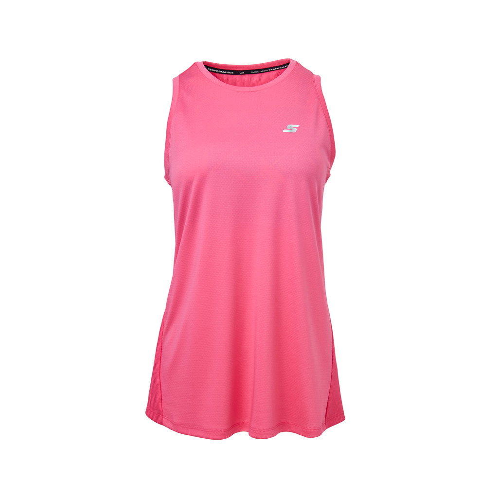 Skechers สเก็ตเชอร์ส เสื้อยืดแขนกุดผู้หญิง Women Abstract Energy Performance Sle