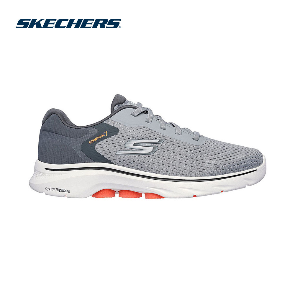 Skechers สเก็ตเชอร์ส รองเท้าผู้ชาย Men GOwalk 7 GOwalk Shoes - 216636-GYOR - Air-Cooled Goga Mat