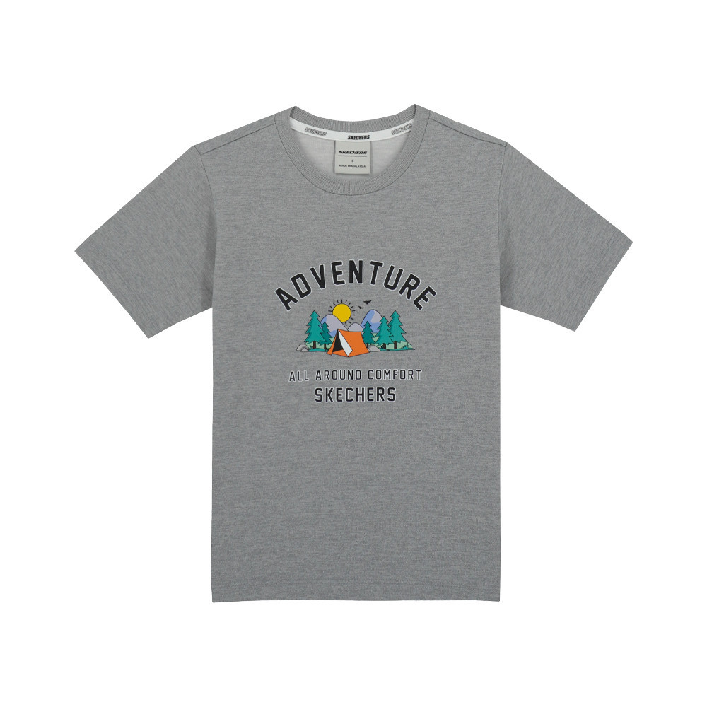 Skechers สเก็ตเชอร์ส เสื้อยืดแขนสั้นเด็กผู้ชาย Boys Adventure Short Sleeve Tee - SL224B175-LGYM