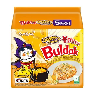 [แพ็ค 5 ซอง] Samyang Buldak Quattro Cheese Ramen ซัมยัง บูลดัก ควอทโทร ชีส ราเมง 725 กรัม