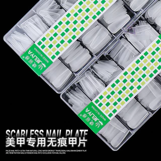 JIELIYA เล็บปลอม pvc ทรงที่ 1 เล็บปลอมสั้นไซส์0-9 กล่องละ500ชิ้น บางเฉียบไร้รอย ขุ่นไม่ต้องขัด ไม่แตกหักง่าย