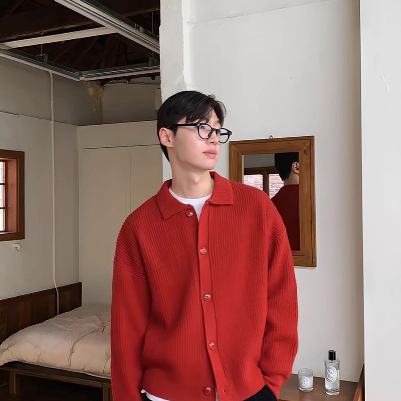 SEACHENIC หนาเสื้อกันหนาวแจ็คเก็ตผู้ชายสีทึบหลวมหล่อขี้เกียจลมถัก - รูปที่ 2