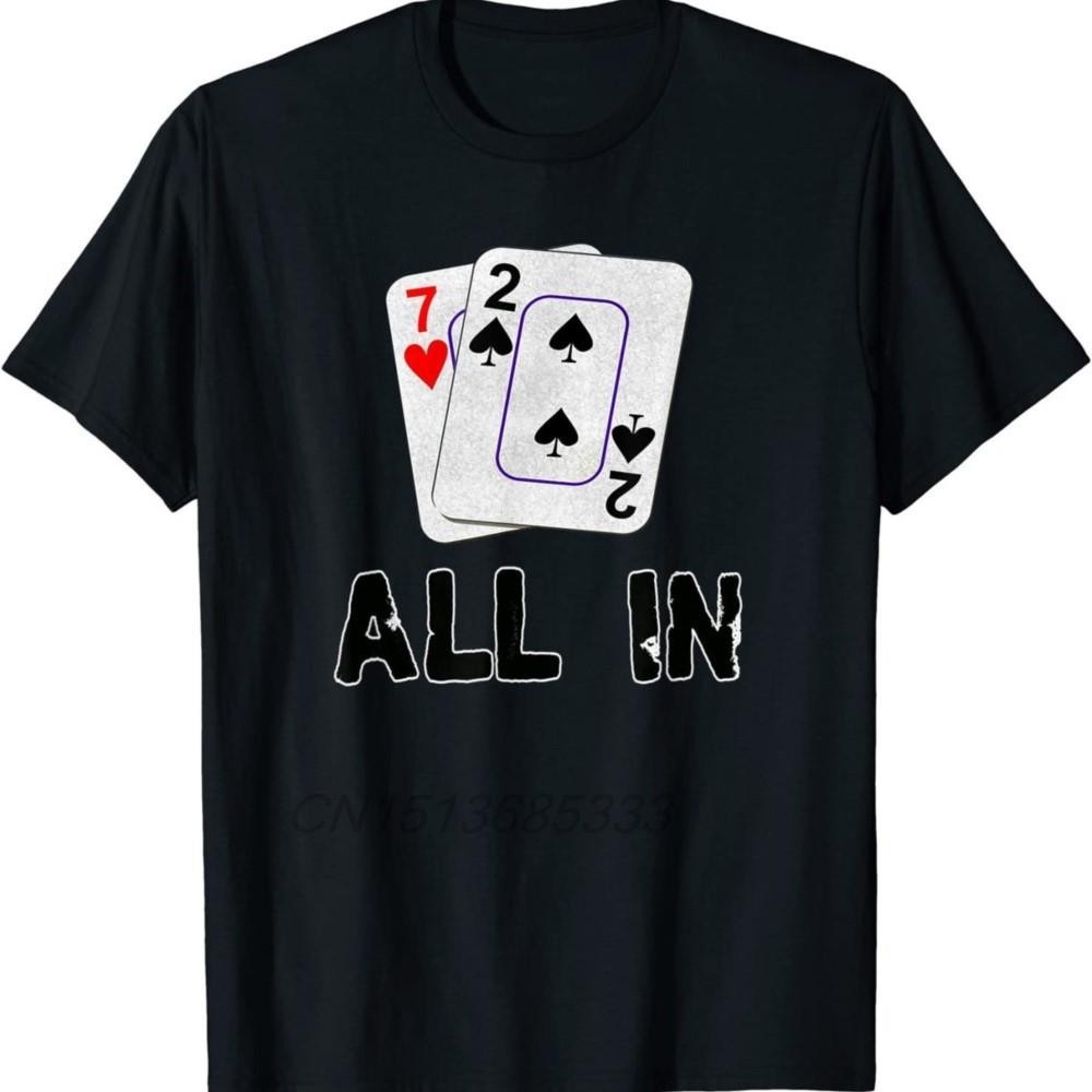 Texas Holdem Seven Points Full Press 7 2 Fun Holdem เสื้อยืดผ้าฝ้ายผู้ชาย