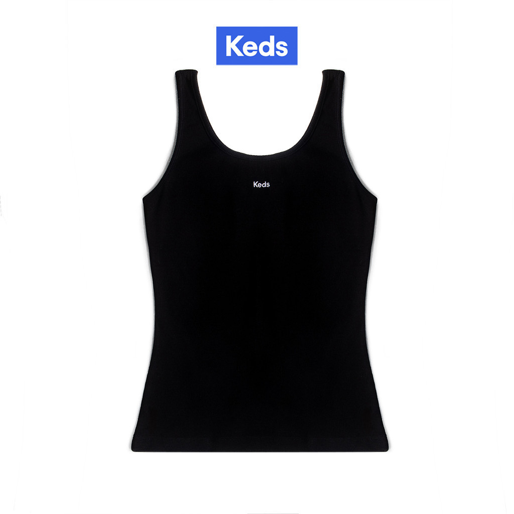 KEDS เสื้อกล้าม รุ่น KEDS RIBBED TANK TOP สีดำ ( F24APT01012 )