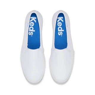 KEDS รองเท้าผ้าใบ มีส้น รุ่น TRIPLE DECKER CANVAS สีขาว ( WF67006 )