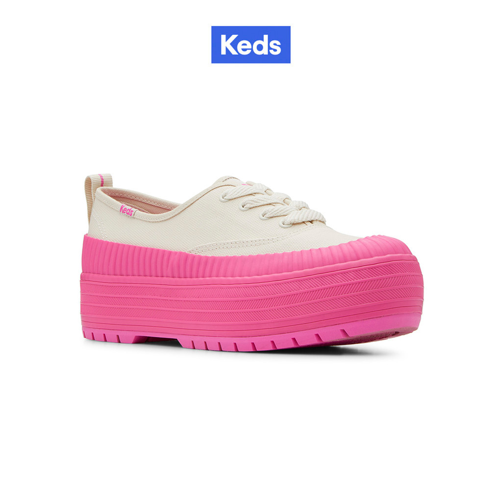 KEDS รองเท้าผ้าใบ มีส้น รุ่น THE PLATFORM LUG WEATHERIZED สีน้ำตาล ( WF68106 )