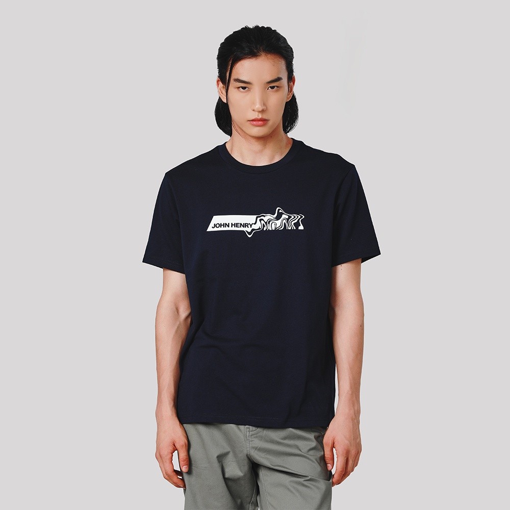 John Henry เสื้อยืดผู้ชาย ทรงเข้ารูป รุ่น JH S525MTSSM03 - สีกรมท่า