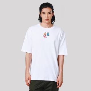 John Henry เสื้อยืดผู้ชาย ทรงหลวม รุ่น JH S625MTSOV06 - สีขา…