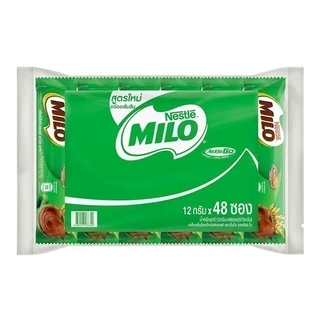 MILO ไมโลเครื่องดื่มช็อกโกแลตมอลต์ 12กรัม แพค 48ซอง [8850127040258]