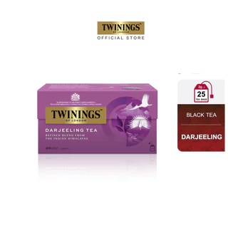 ทไวนิงส์ ชาสีทอง ดาร์จีลิง ชนิดซอง 2 กรัม แพ็ค 25 ซอง Twinings Darjeeling Tea 2 g. Pack 25 Tea Bags