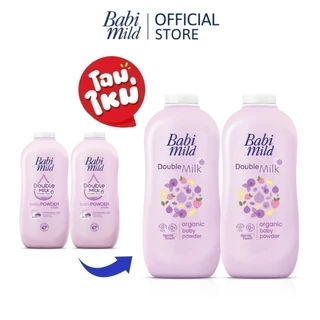 เบบี้มายด์ แป้งเด็ก สูตร ดับเบิ้ล มิลค์ โปรตีน พลัส 350 กรัม x2 / Babi Mild Double Milk Baby Powder 350g X2