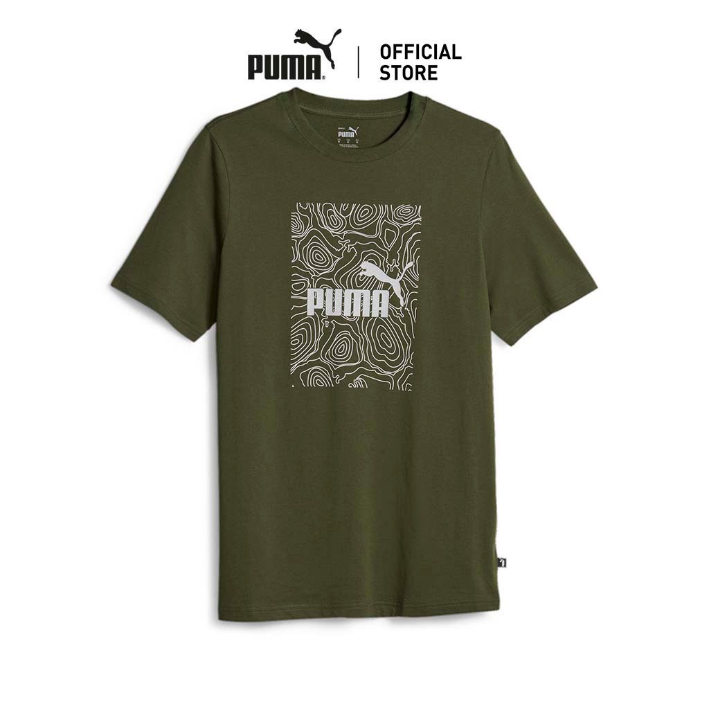 PUMA BASICS - GRAPHICS Men's Tee สีเขียว  67719531