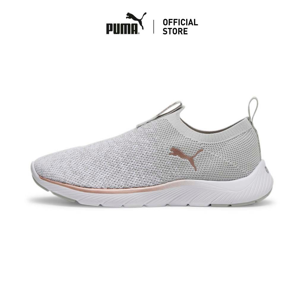 PUMA RUNNING - รองเท้าวิ่งผู้หญิงผ้าถักแบบสวม Softride Remi สีเทา - 30983402