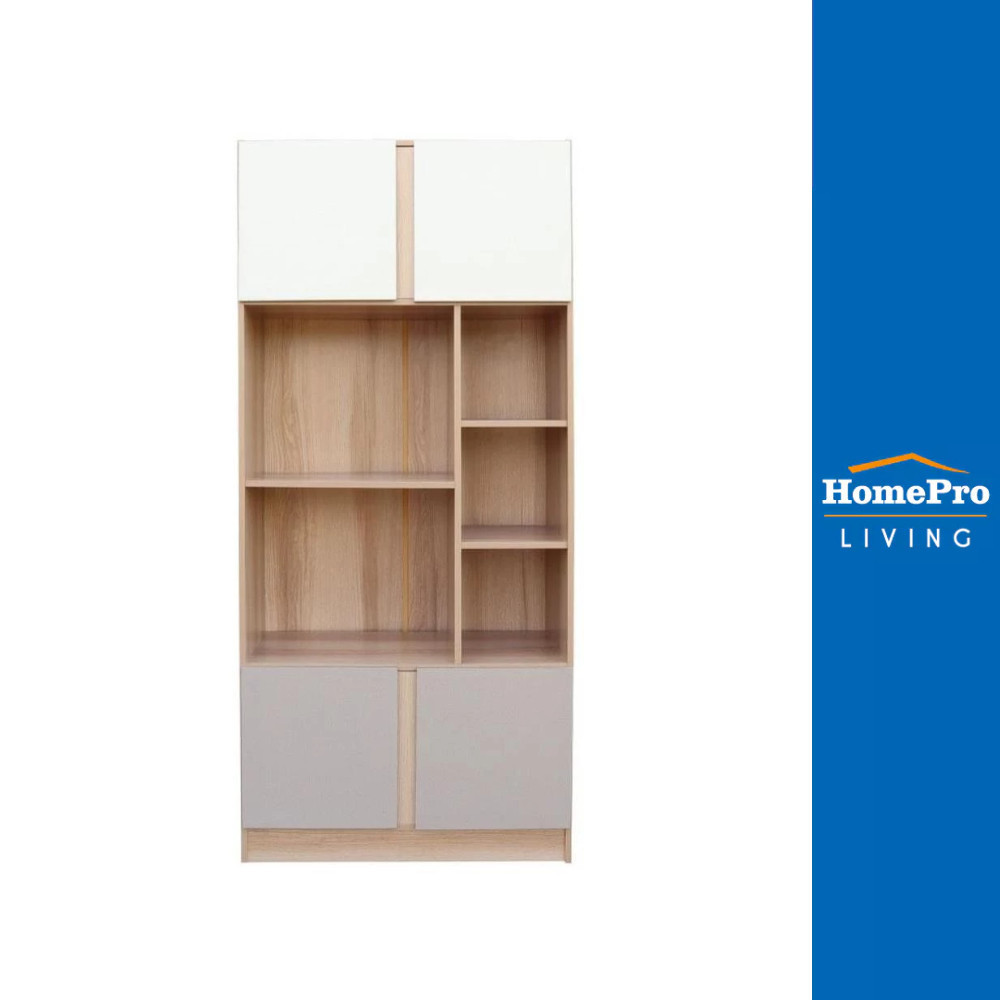 FURDINI ชั้นวางของผสม 4 ชั้น FINE สีลายไม้/ครีมผ้า/ขาวผ้า จัดส่งโดย HomePro