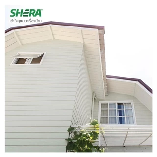 SHERA ไม้ฝา ลายสักขอบตรง 15X300X0.8 ซม. สีธรรมชาติ จัดส่งโดย HomePro