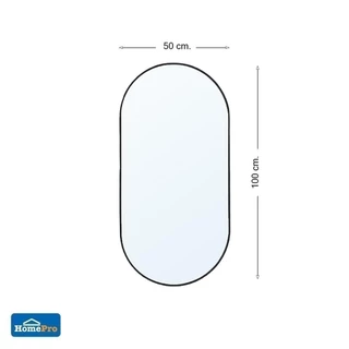 MOYA กระจกเงาตกแต่ง AL058-OV 50x100 ซม. สีดำ จัดส่งโดย HomePro