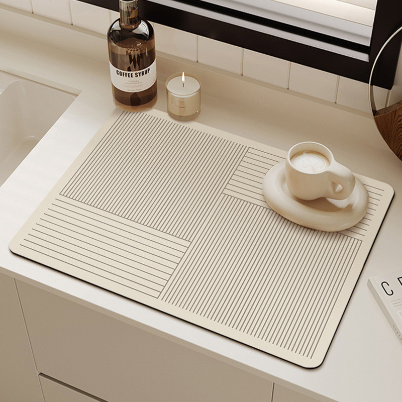 THOMESTORE แผ่นยางรองจาน ดูดซับน้ําได้ดี สไตล์นอร์ดิก มินิมอล สําหรับห้องครัว 50W7