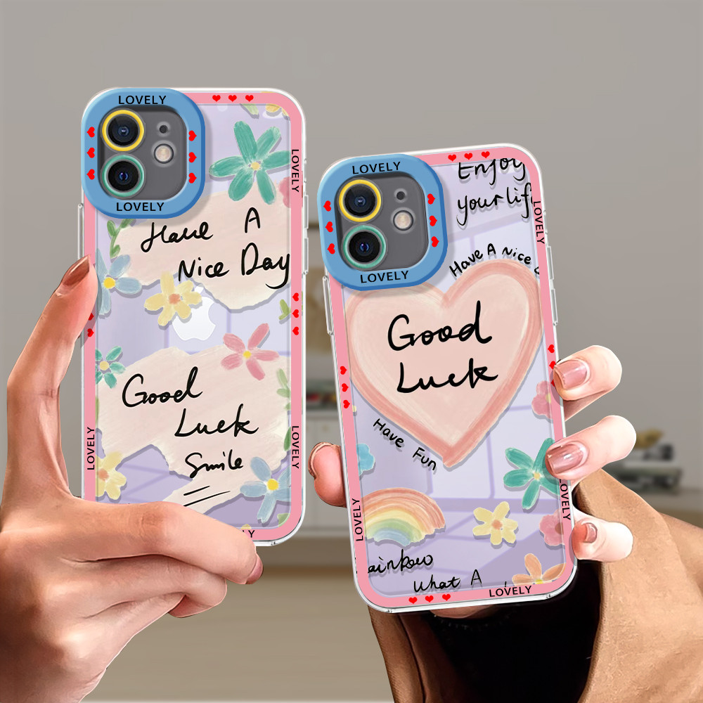 ตัวอักษรหัวใจ เคส iPhone x xs xr 6 6s 7 8 se2 11 11pro 12 12pro 13 14 15 pro max plus h3m1052