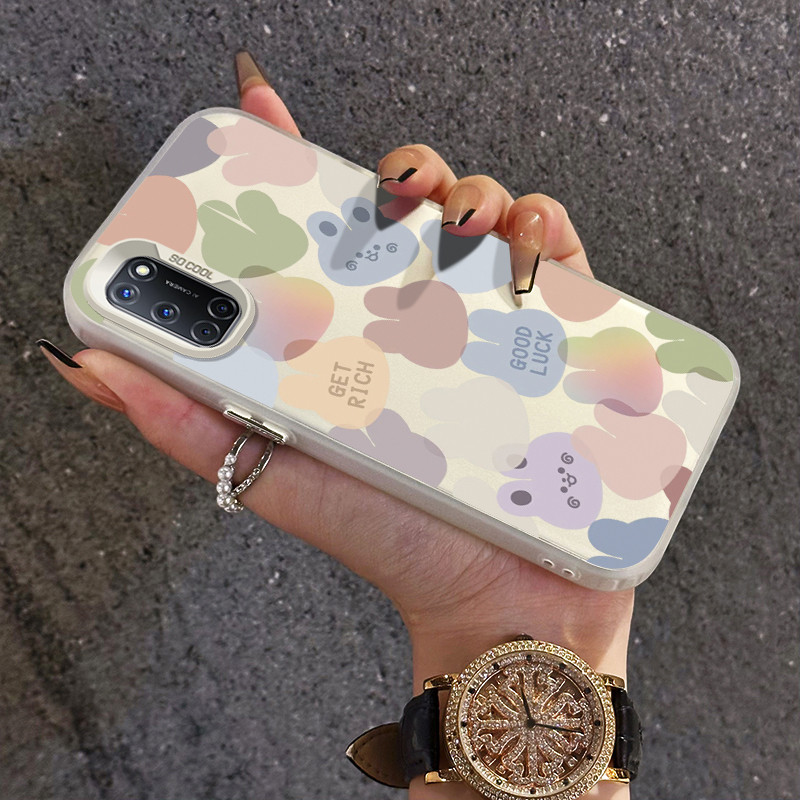 เคสสำหรับ OPPO A52 A72 A92 A54 A55 เคสป้องกันการกระแทกโปร่งใสสำหรับเคสโทรศัพท์มือถือ