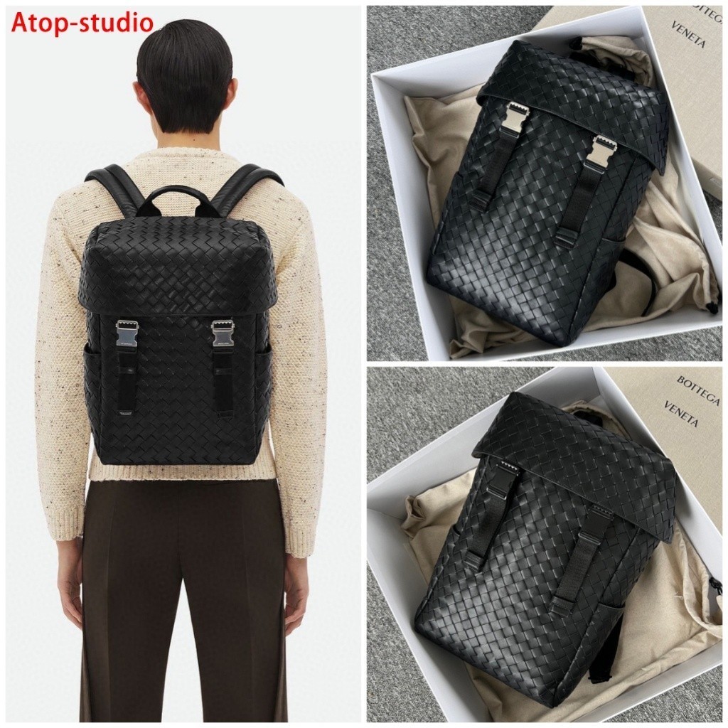 Pre order ราคา13300 Bottega Veneta บอทเทกา เวเนตา 766580 กระเป๋าเป้ Backpack Leather SZ38*26*15cm