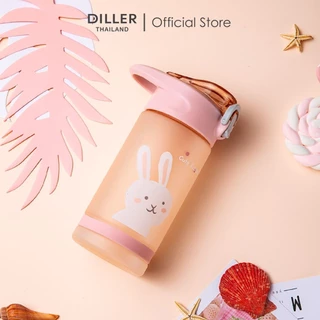 [ส่งจากไทย] Diller Kid Tritan Flask 550ml D8849 กระติกน้ำเด็กฝากดหลอดแบนพร้อมล็อก พลาสติกไททั้นเบาและทน BPA Free