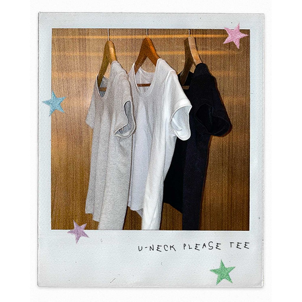 JELLYPLEASE 🧩 u-neck PLEASE tee - shorts sleeves tshirt