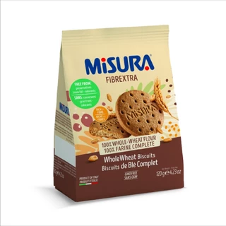 มิซูร่า ไฟเบอร์เอ็กซ์ตร้าบิสกิต (โฮลวีท) 120 กรัม │ Misura Fibrextra Biscuit (Whole Wheat) 120 g