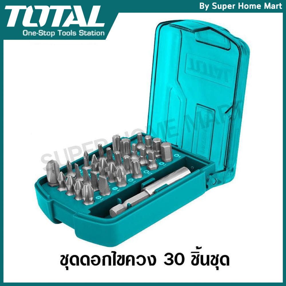 Total ชุดดอกไขควง 30 ตัวชุด รุ่น TACSD10306 ( 30 pcs Screwdriver Bits Set )