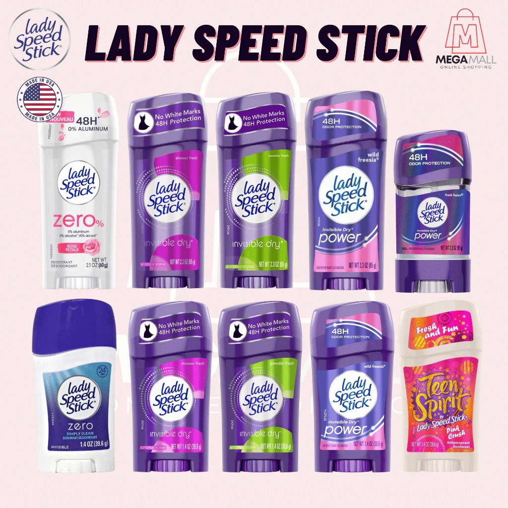 Lady Speed Stickโรลออน(พร้อมส่ง) โรลออนระงับกลิ่นกาย Antiperspirant Deodorant ของแท้ 100% นำเข้าจากUSA