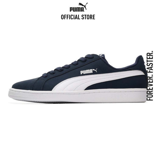 PUMA SPORT CLASSICS - รองเท้าออกกำลังกาย Smash Buck สีฟ้า - 35675301