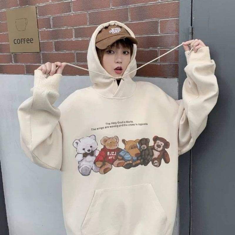 GN พร้อมส่ง เสื้อแขนยาวสเวตเตอร์สกรีนน้องหมีน่ารักทั้งด้านหน้าและหลัง เป็นผ้าเกร็ดปลาอย่างดีใส่สบายคูลๆชิวๆ