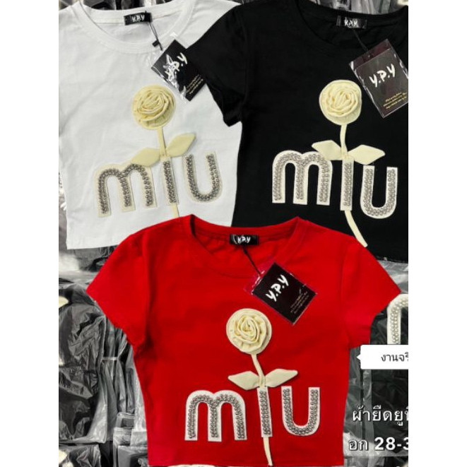 GN พร้อมส่ง เสื้อครอปรุ่นเป๊ะติดอะไหล่เพชรแน่นๆสวยอลังใส่แมทได้หลายลุคผ้าเนื้อดีใส่หน้าร้อนสบายผ้ายูนิโคล งานป้ายy.p.y ราคา ถูกที่สุด ดีลบีเคเค แกลเลอรีภาพที่ 2