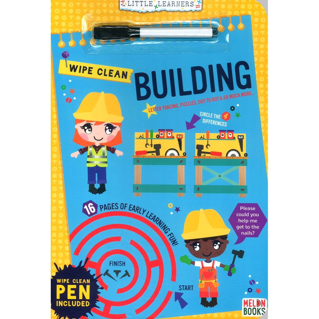 BBW หนังสือ BUILDING WIPE CLEAN BOOK