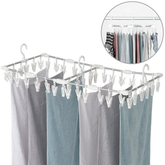 NITORI ไม้แขวนเสื้ออะลูมิเนียมแบบพับเป็นขนาดเล็ก 42P