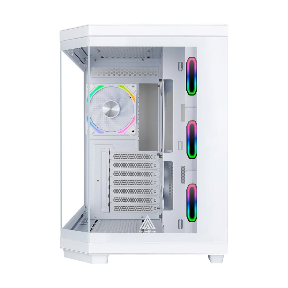TSUNAMI ATX CASE (NP) CODE 9 W GAMING 1266K*4 WHITE - A0163328