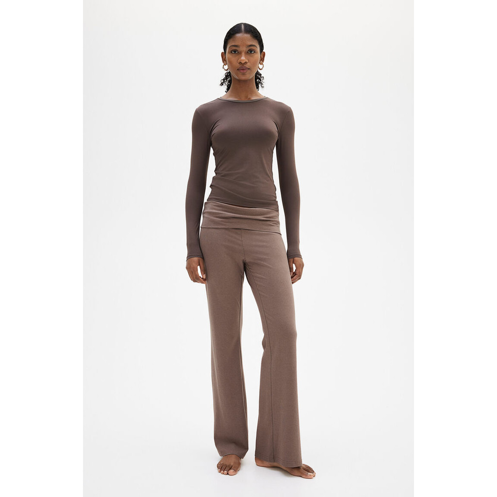 H&M Woman Long-sleeved microfibre top 1191700_1