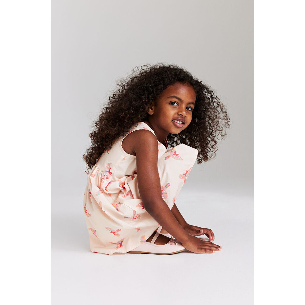 H&M Girl Bow-detail cotton dress 1126560_1