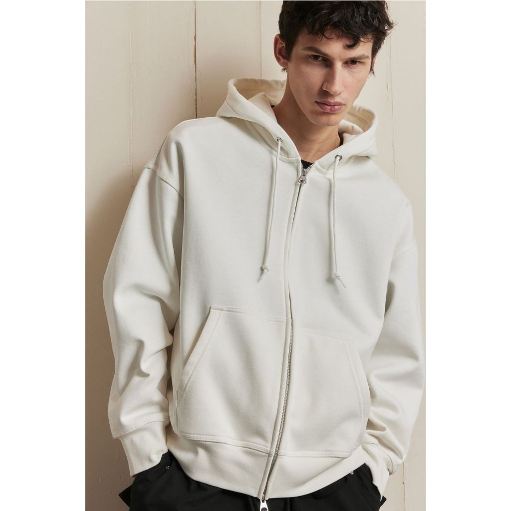 H&M Man Oversized Fit Zip-through hoodie 1240531_1