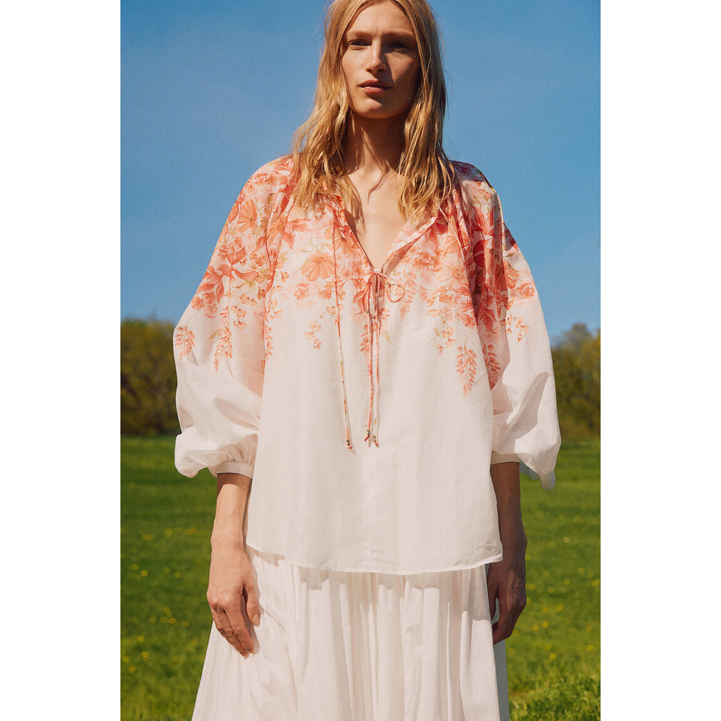 H&M Woman Tie-detail blouse 1236559_1