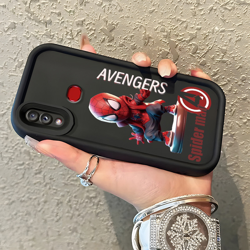 เคสสำหรับ Samsung Galaxy A10s M01s เคสสไปเดอร์แมนและฮึกเคสโทรศัพท์ดูดซับแรงกระแทก