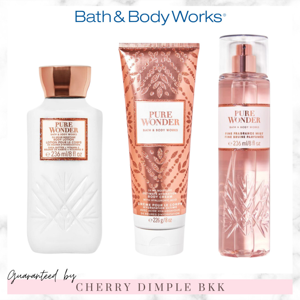 🍒ของแท้·ส่งไว·ถูก🍒BATH AND BODY WORKS กลิ่นฮิต "Pure Wonder" โลชั่น ครีมอาบน้ํา น้ำหอม เทียนหอม เจลล