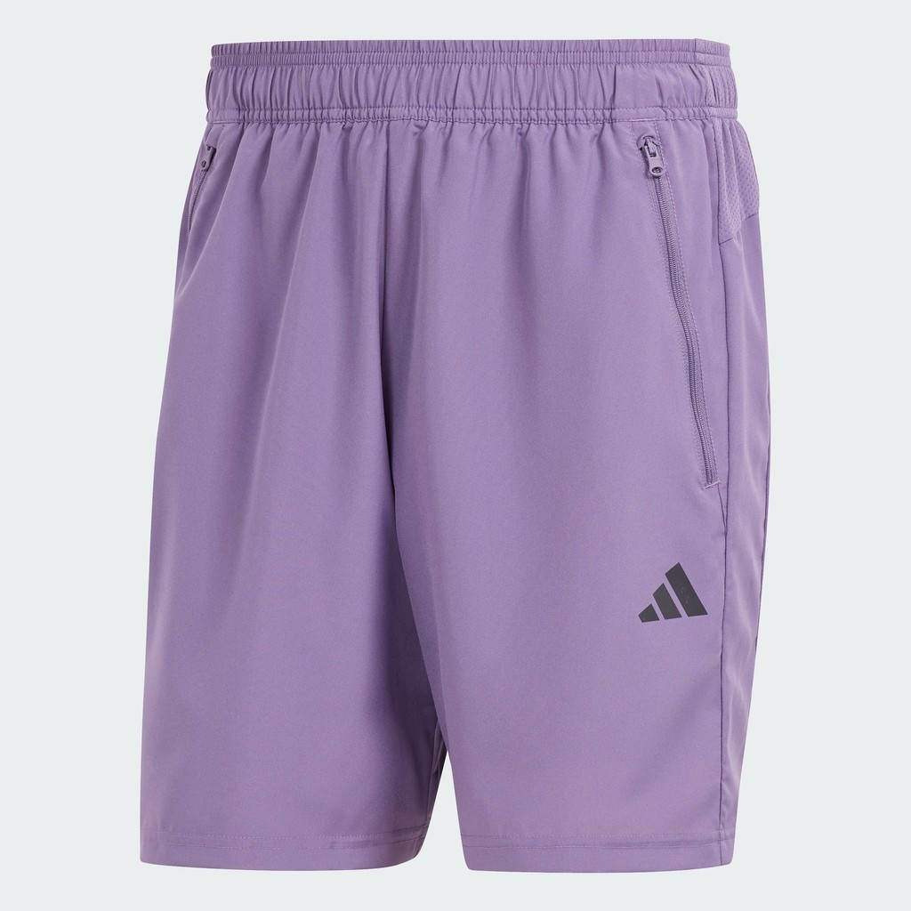 adidas เทรนนิง กางเกงเทรนนิงขาสั้นผ้าทอ Train Essentials ผู้ชาย สีม่วง IR9246