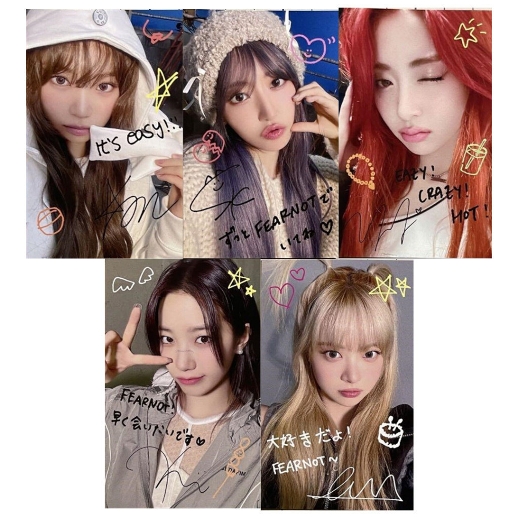 Lesserafim LE SSERAFIM การ์ดรูปภาพ Unjin KAZUHA EUNCHAE เรียบง่าย แวววาว
