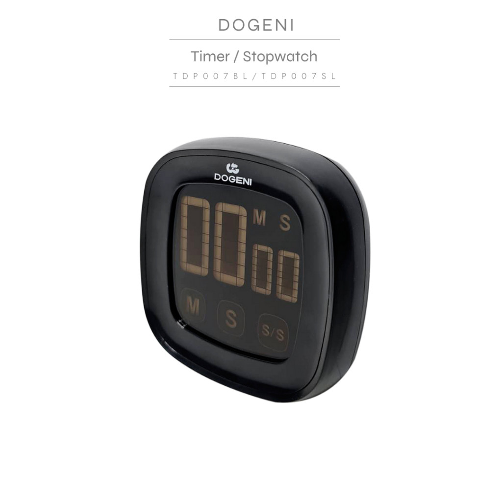DOGENI Timer/Stopwatch (TDP007BL/TDP007SL) จับเวลา นับถอยหลัง สีดำ สีเงิน