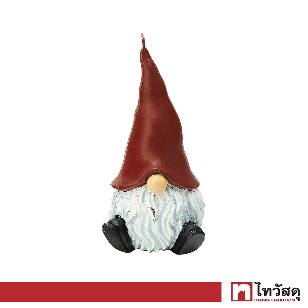 KASSA HOME เทียน Paraffin Gnome รุ่น FA19704-338 ขนาด 7.9 x 6.9 x 14.5 ซม. สีแดง-ขาว