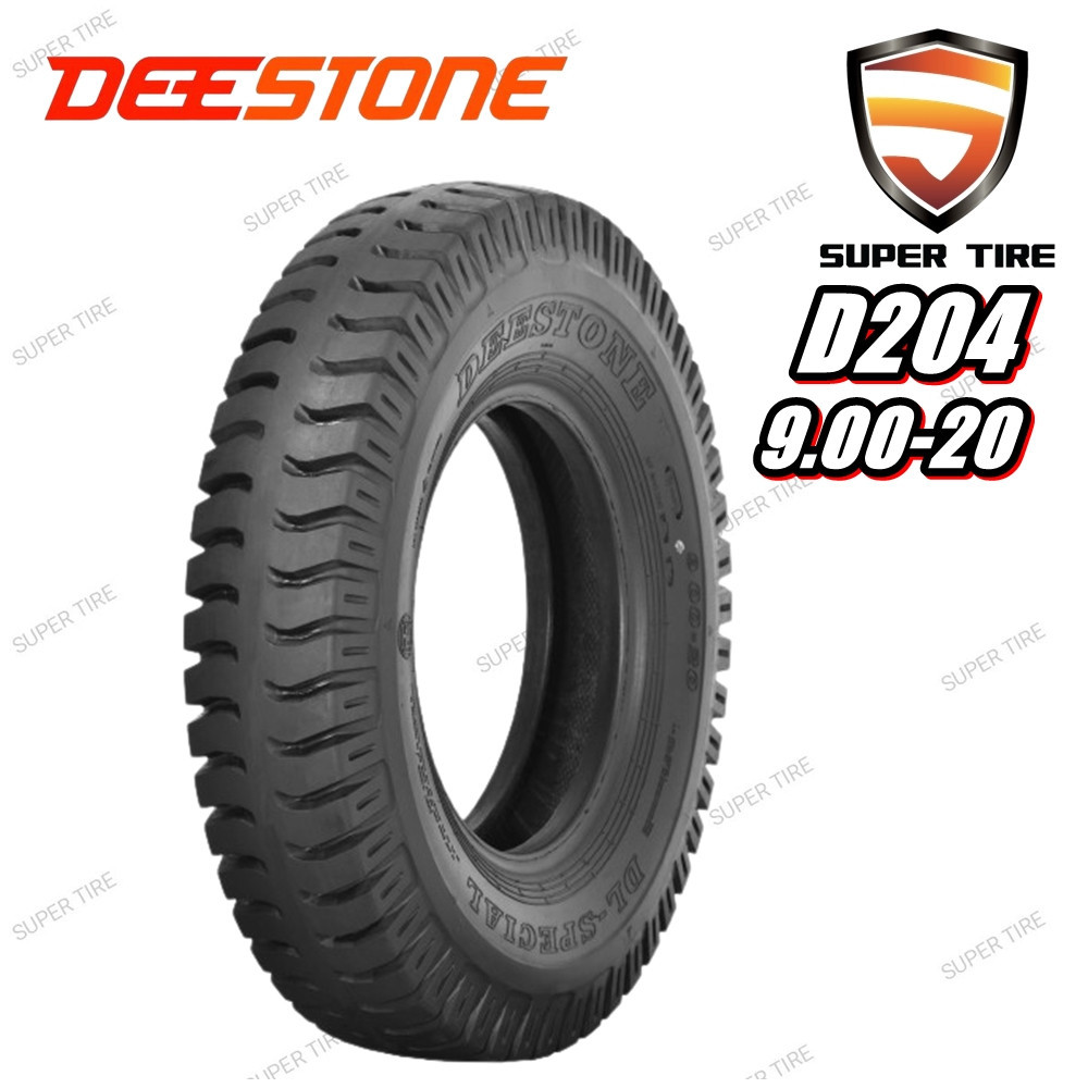 ยางรถบรรทุก ชนิดผ้าใบ ขนาด 9.00-20 รุ่น D204 ชนิด TT 14PR ยี่ห้อ DEESTONE